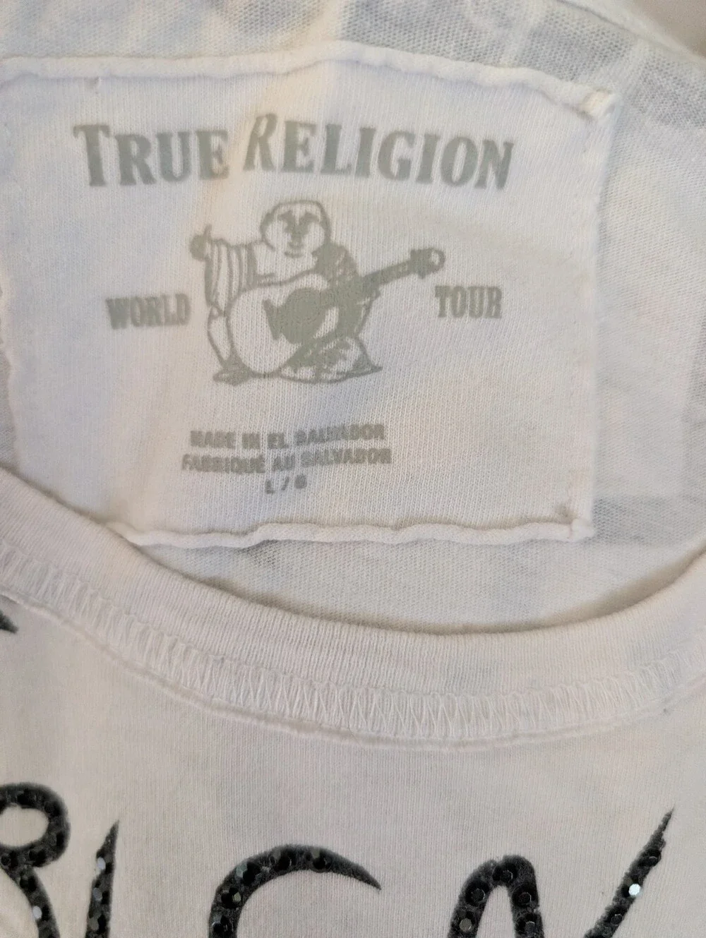 True Religion Men’s White Graphic Logo T-Shirt